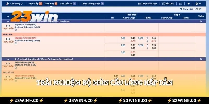 Trải nghiệm bộ môn cầu lông hấp dẫn